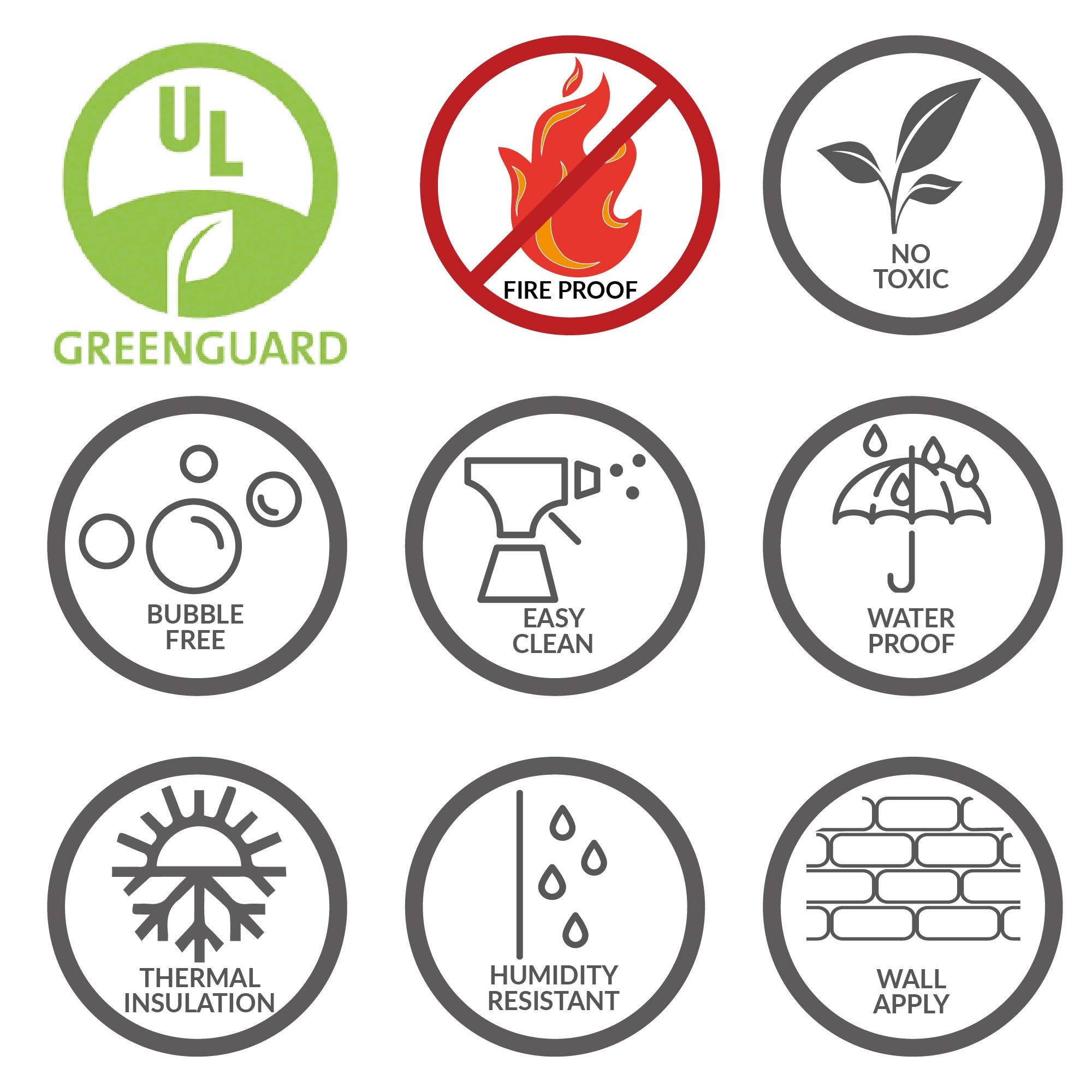 Paraschizzi Adesivo in Vinile Ignifugo Cemento 260x60 - 3