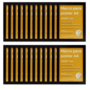 Cornice per foto, certificati, formato A4, con ganci di sicurezza in perspex per appendere alla parete da tavolo, orizzontalmente o verticalmente, confezione da 2, in legno di quercia, 21 x 29,7 cm