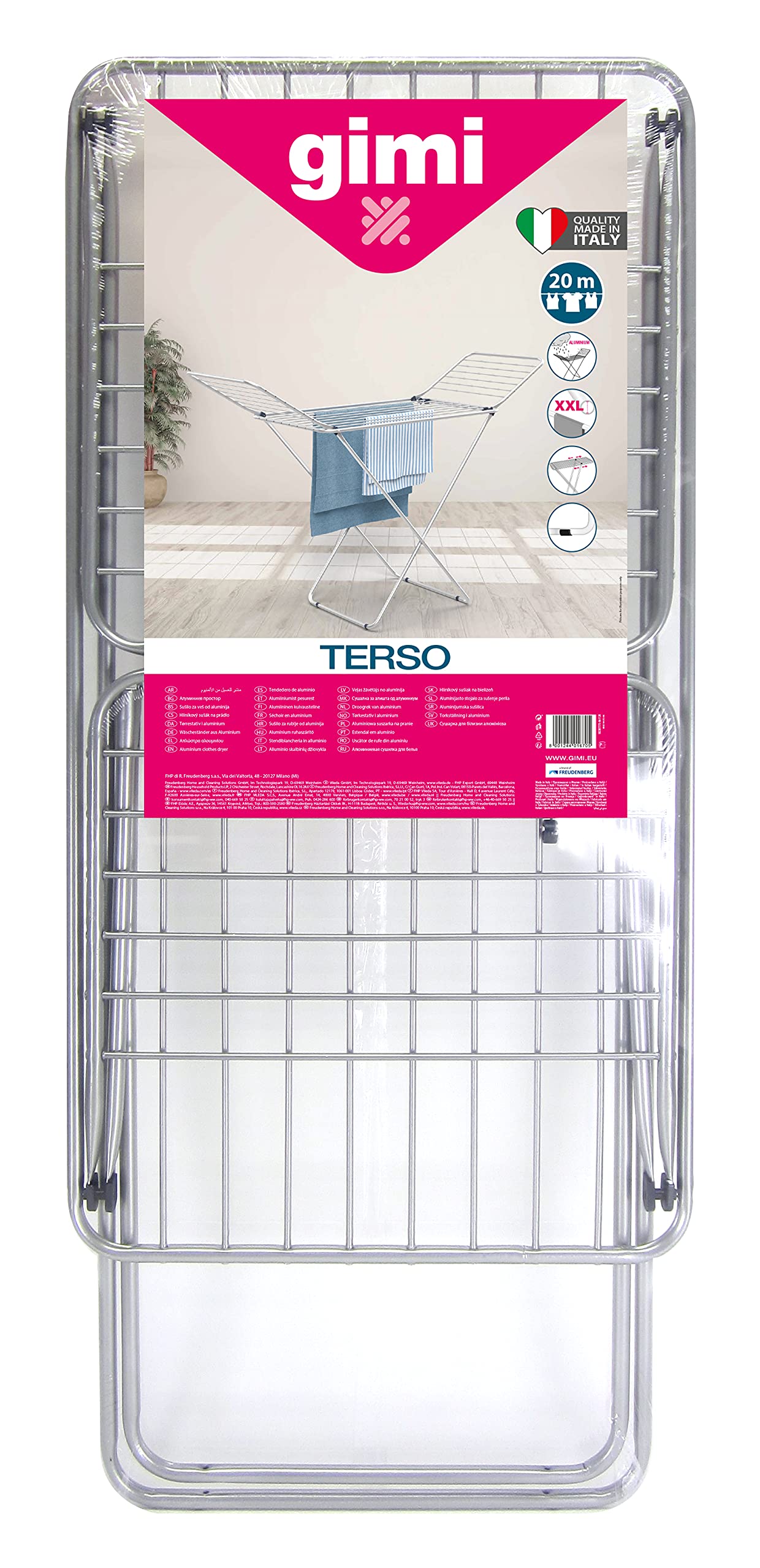 Stendibiancheria Con Separatore In Alluminio - Antiruggine, Per Corde Da Bucato, Mantiene La Corda Tesa - Foto 5