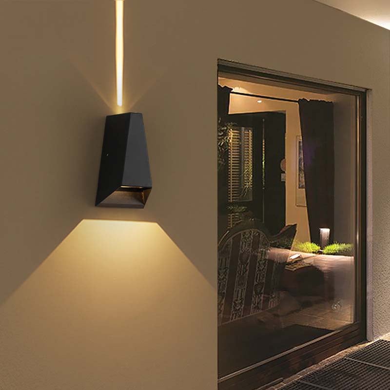 Lampa ścienna LED do wnętrz/na zewnątrz, wodoodporna, nowoczesny design, podwójny kinkiet do sypialni, na taras, korytarz, fasadę