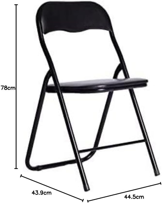 Silla plegable acolchada negra - 3