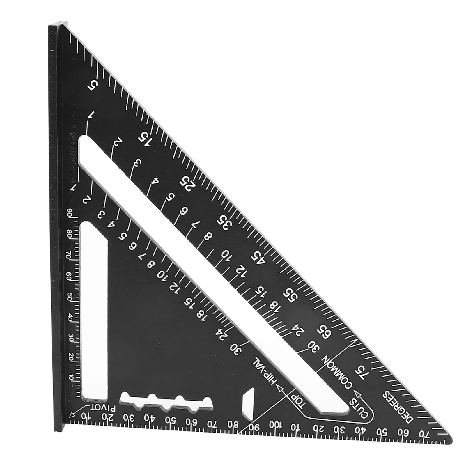 Regla Triangular De 7 Pulgadas – Escuadra Carpintero De Aluminio, Ángulos 90° Y 45°, Herramienta De Medición Portátil Para Bricolaje