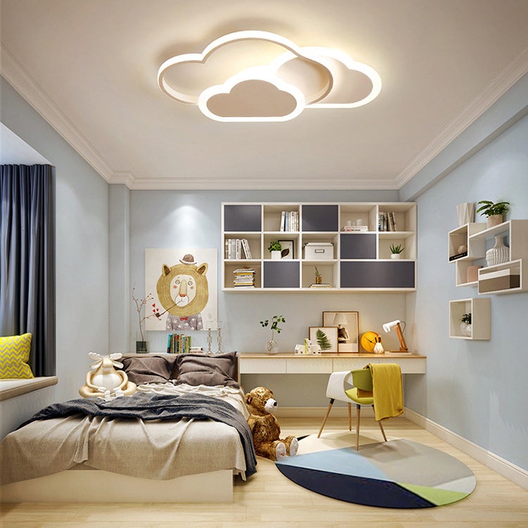 Lámpara de techo LED, lámpara de techo para habitación infantil de 42 W con control remoto, luz de techo LED de nube regulable de 52 cm, 3000-6000 K - 7