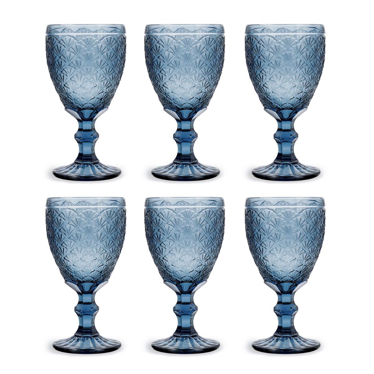 Bidasoa Set 6 Copas Vidrio 30Cl Blue Moon, Apto Frigorífico Azul , Leroy Merlin