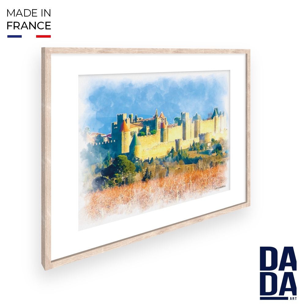 Affiche Street Art Carcassonne - 50 X 70 Cm - Papier - Décoration Murale - Neuf Sous Rouleau