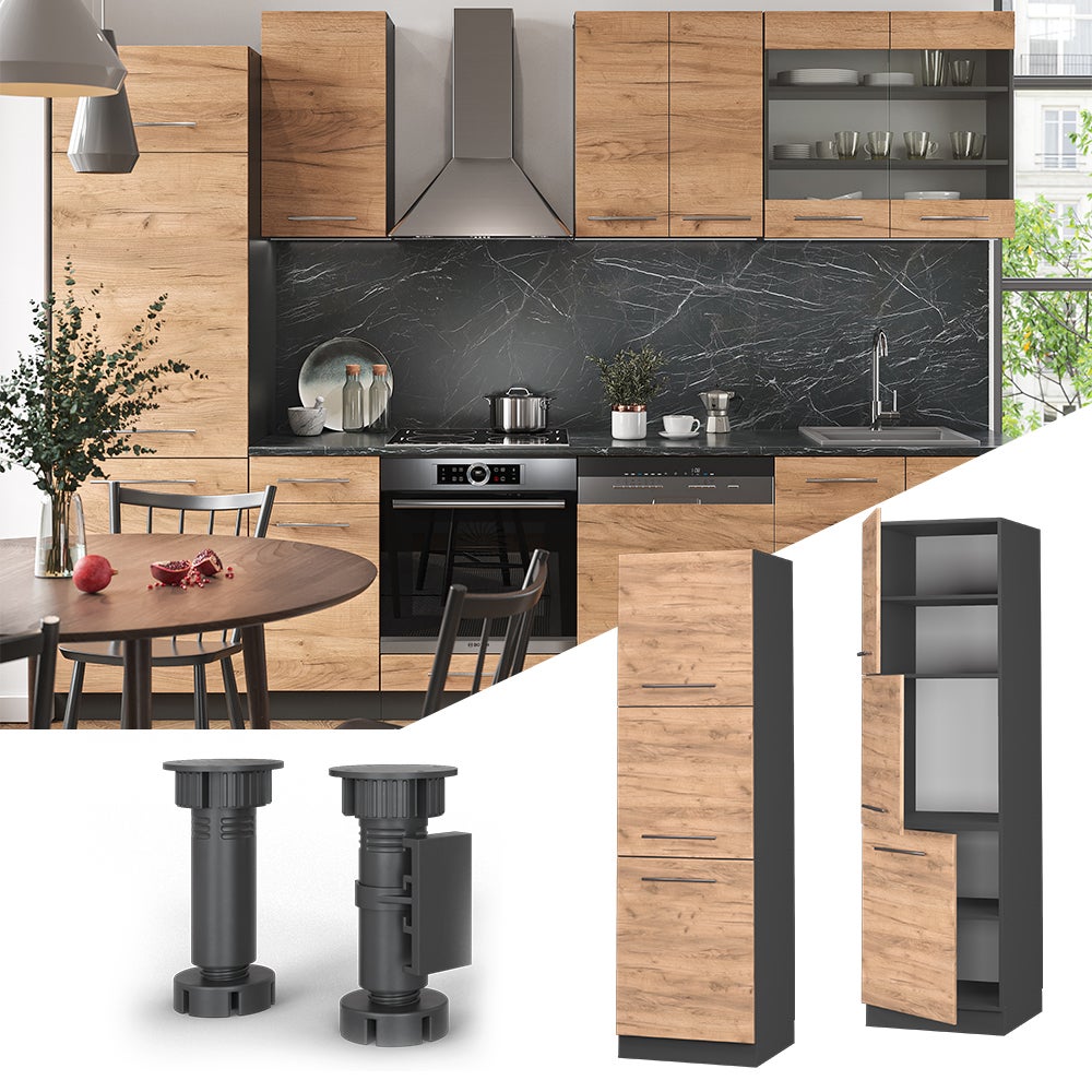 Vicco Meuble pour four Fame-Line, Chêne de force doré, 60cm - 2