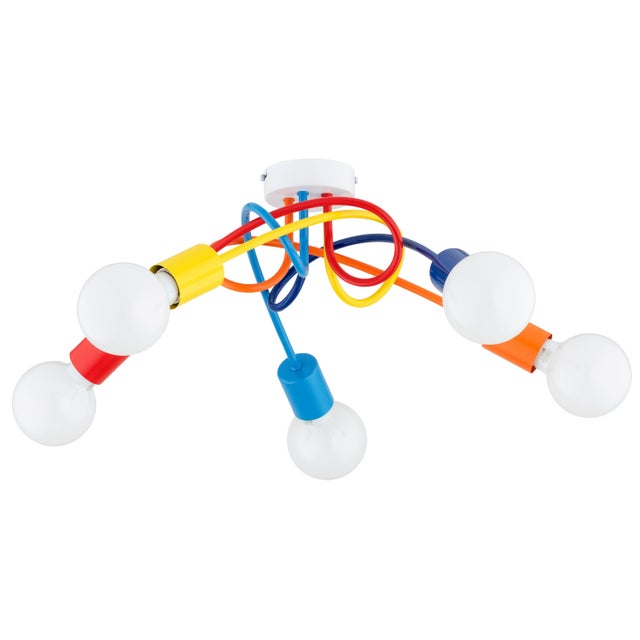 Lampa sufitowa wisząca Disel multikolor 5xE27x15W dziecięca wym: 22 x 54 x 54 cm metal Alfa