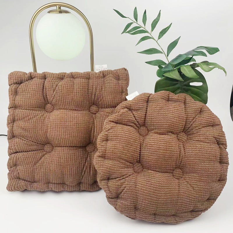 Mata podłogowa do medytacji 40*40 cm, 1 sztuka, aksamitna, brązowa, kwadratowa poduszka na siedzisko, salon, balkon, mata tatami do jogi - 3