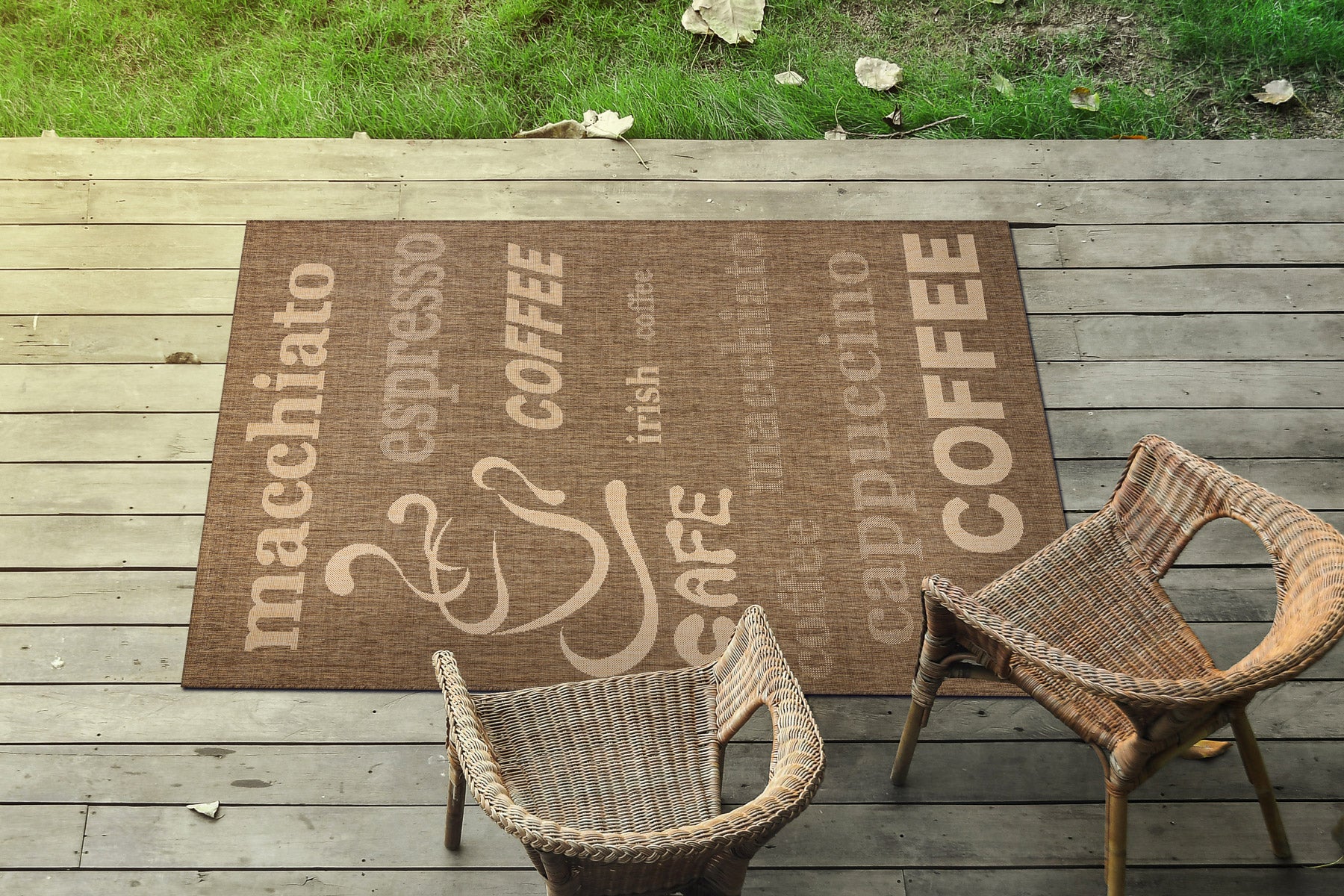 TAPPETO DI SPAGO SIZAL FLOORLUX 20221 coffe / mais 140x200 cm - 4