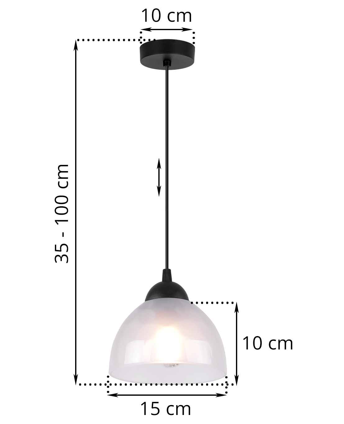 Lampa sufitowa wisząca Venice modern E27 klosz półokrągły biały Light Home LH - 6