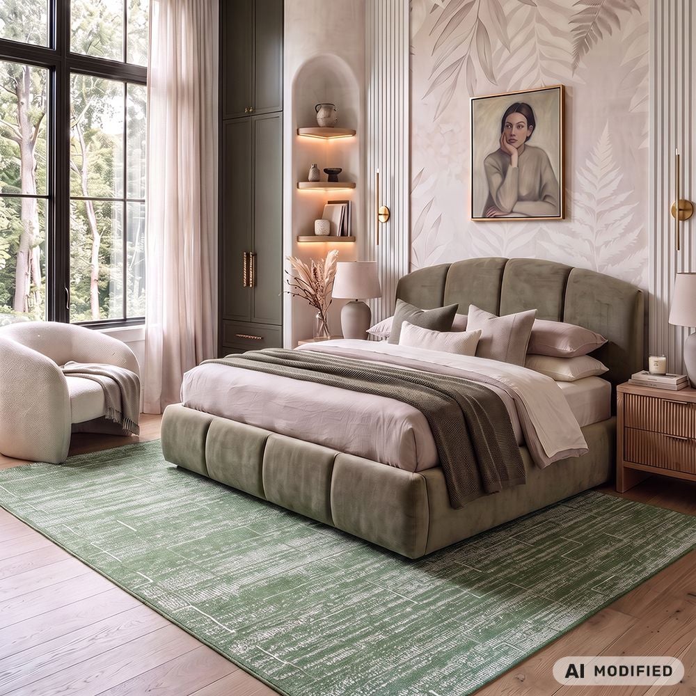 Tappeto Alin Musgo Mazovia Rettangolare 120 x 170 cm Crema Verde ...