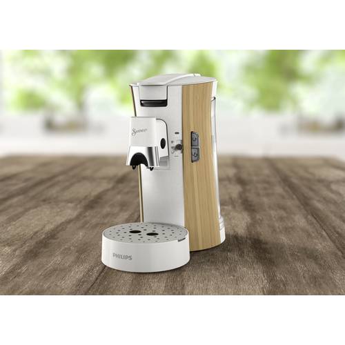 Philips Senseo Select Machine à Café à Dosettes - Intensity Plus, Fonction Mémo, 3 Intensités, Crema Plus, Produit Eco-Responsable avec 37% de Plastique d'Origine Biologique, Blanc soie (CSA240/06