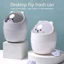 Mini Poubelle De Bureau Avec Couvercle Basculant - Dimensions 16,5x13x13 Cm, En Polypropylène, Anti-odeurs, Pour Cuisine, Salle De Bain, Chambre