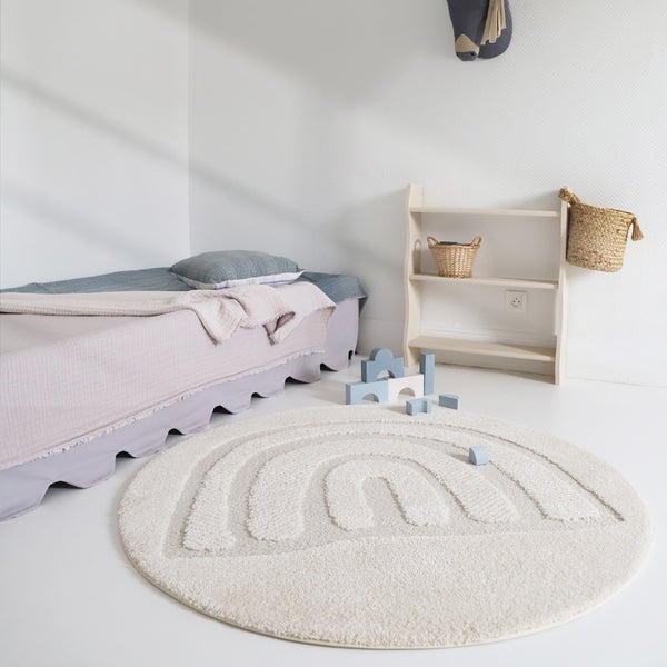 Tapis Enfant Lavable en Machine Arc-en-Ciel Multicolore/Orange 80x150 Stella | Maisons du Monde