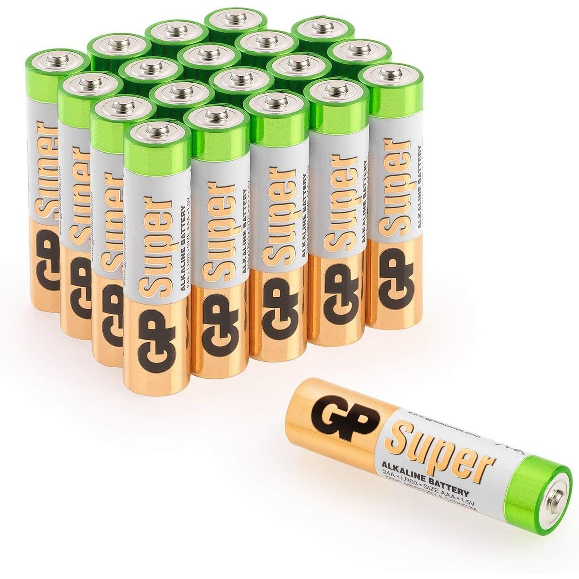 Woozoo, Pilas Alcalinas AAA (Paquete De 20), 1,5V, 1250mAh