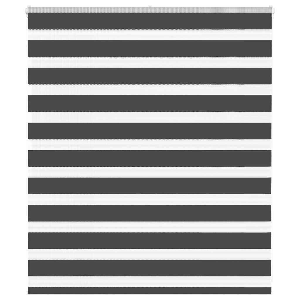 Roleta Zebra Czarna 135x100 cm Szerokość tkaniny Poliester vidaXL