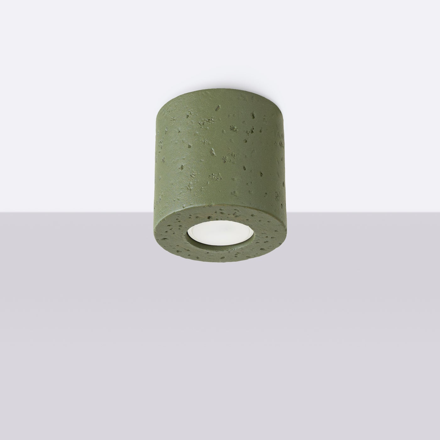 Reflektor sufitowy betonowy ORBIS zielony oliwkowy 1xGU10x10W beton architektoniczny wym:10x10x10cm IP20 Sollux Lighting - 2