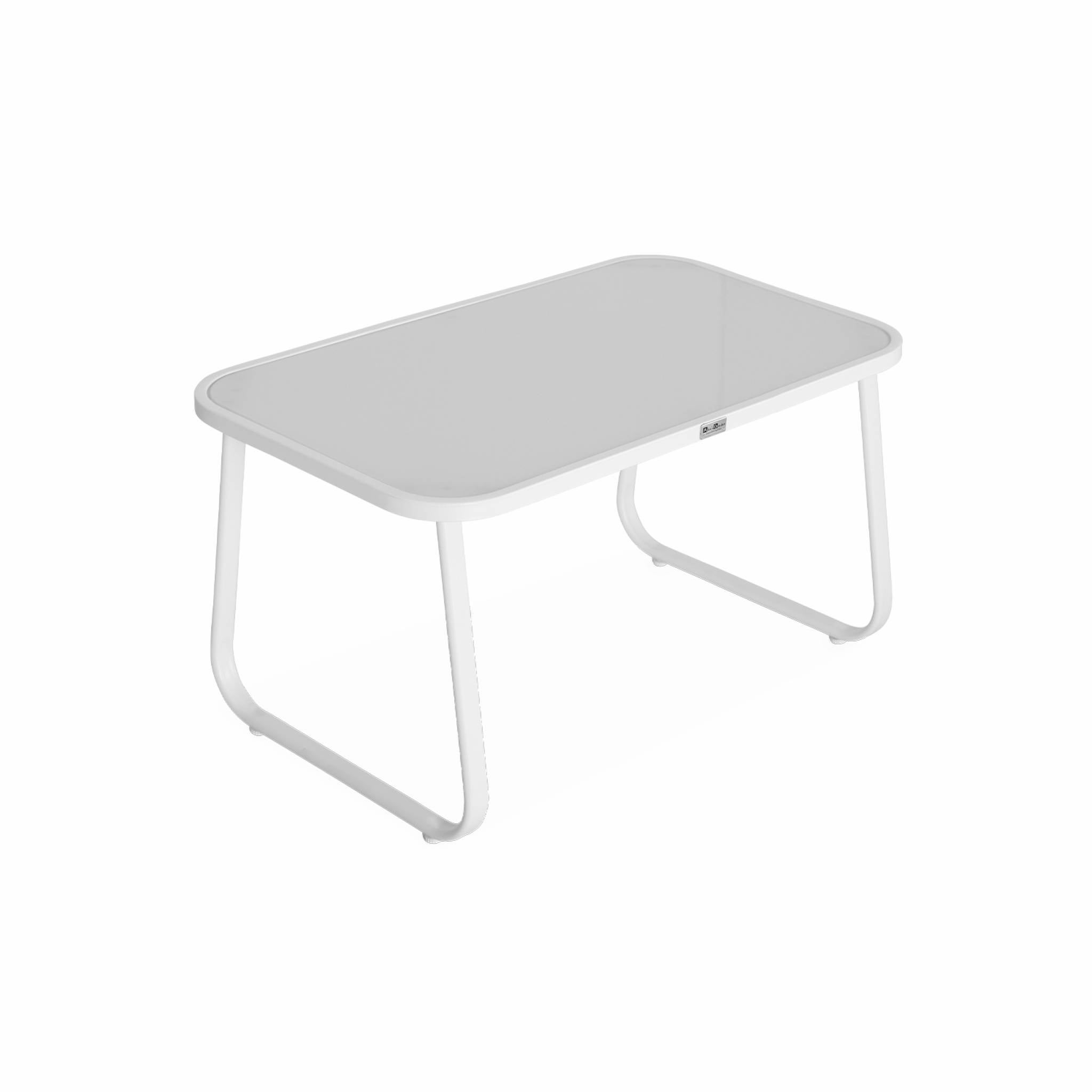 Salon de jardin en Métal Beige 4 personnes - 7