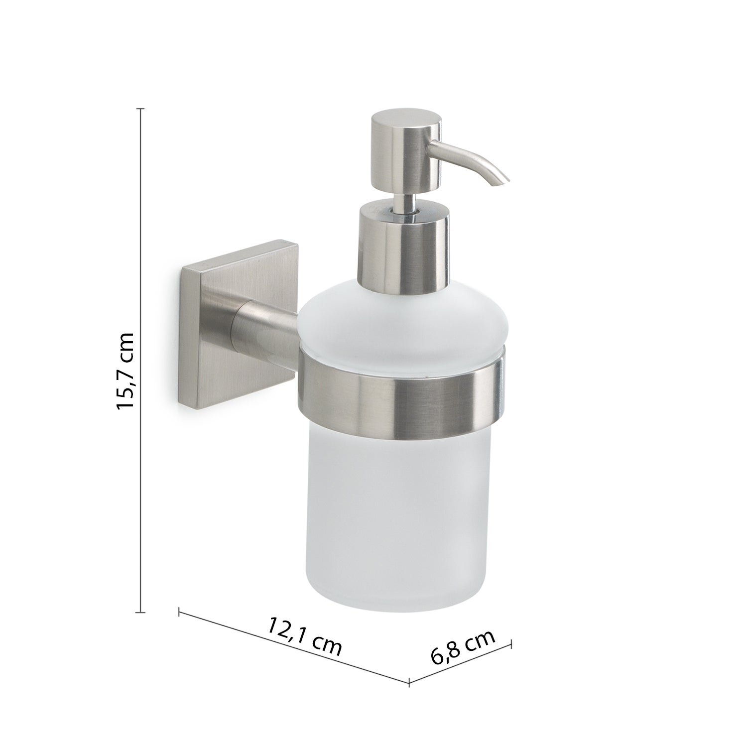 Distributeur de savon mural en acier inoxydable Cromall AISI 304 et Cromall FJ81 Gedy série FUJI Satin - 2