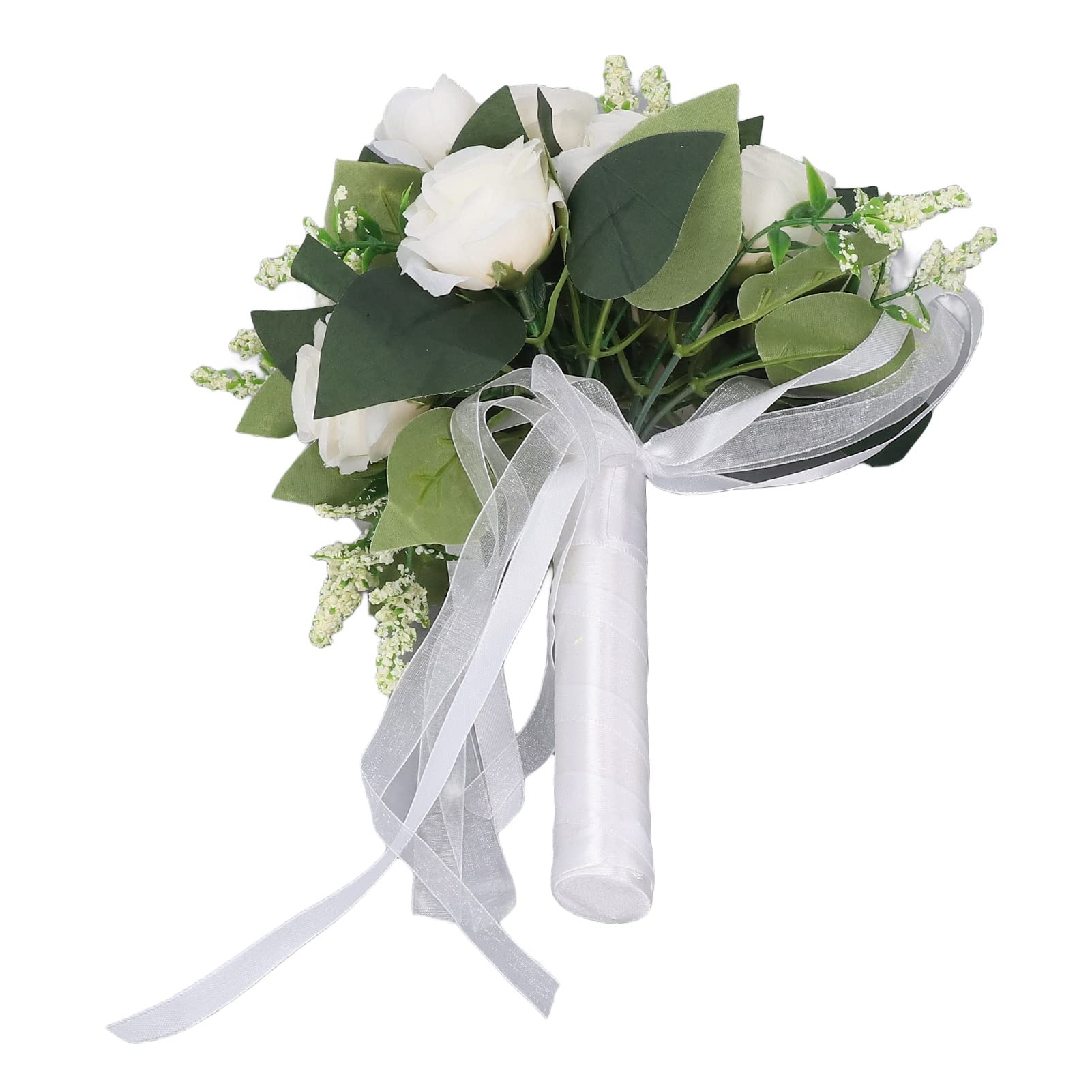 Foglie di Rosa Artificiali Verdi in Bulk, Fogliame in Seta, Foglie di Fiori di Rosa Finti per Bouquet da Matrimonio Fai-da-Te e Decorazioni per Baby Shower