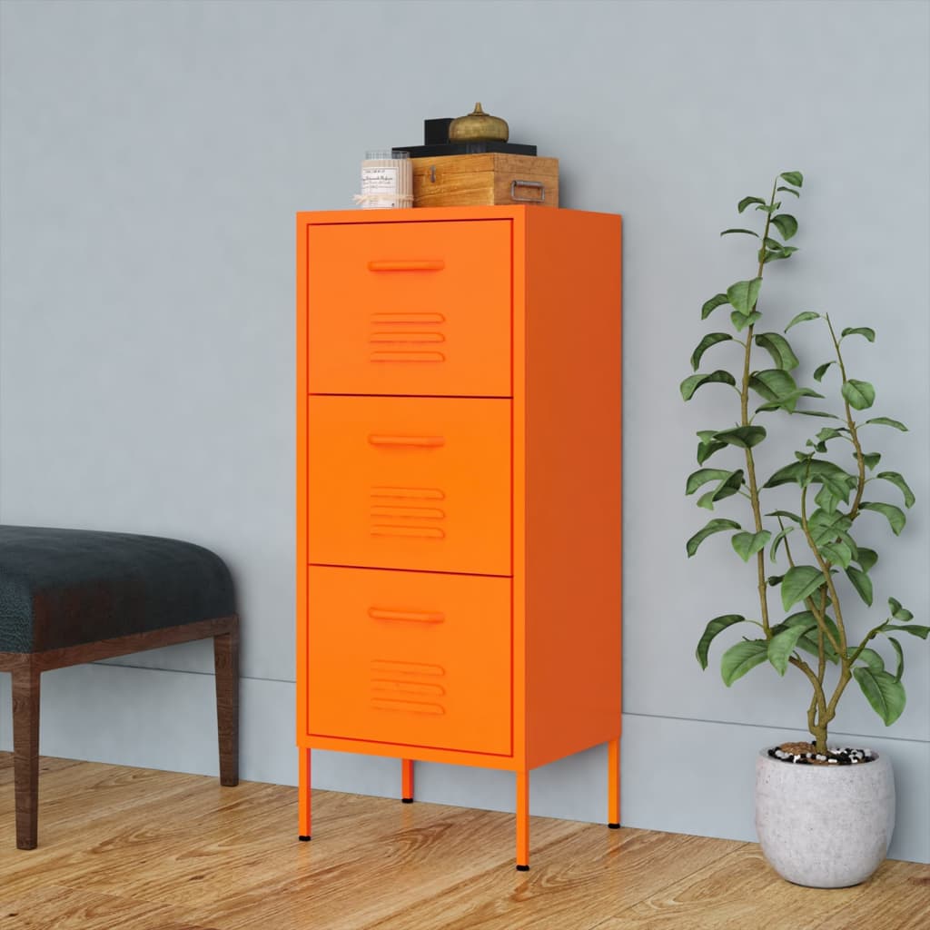 Armoire de rangement Meuble de rangement Orange 42,5x35x101,5 cm