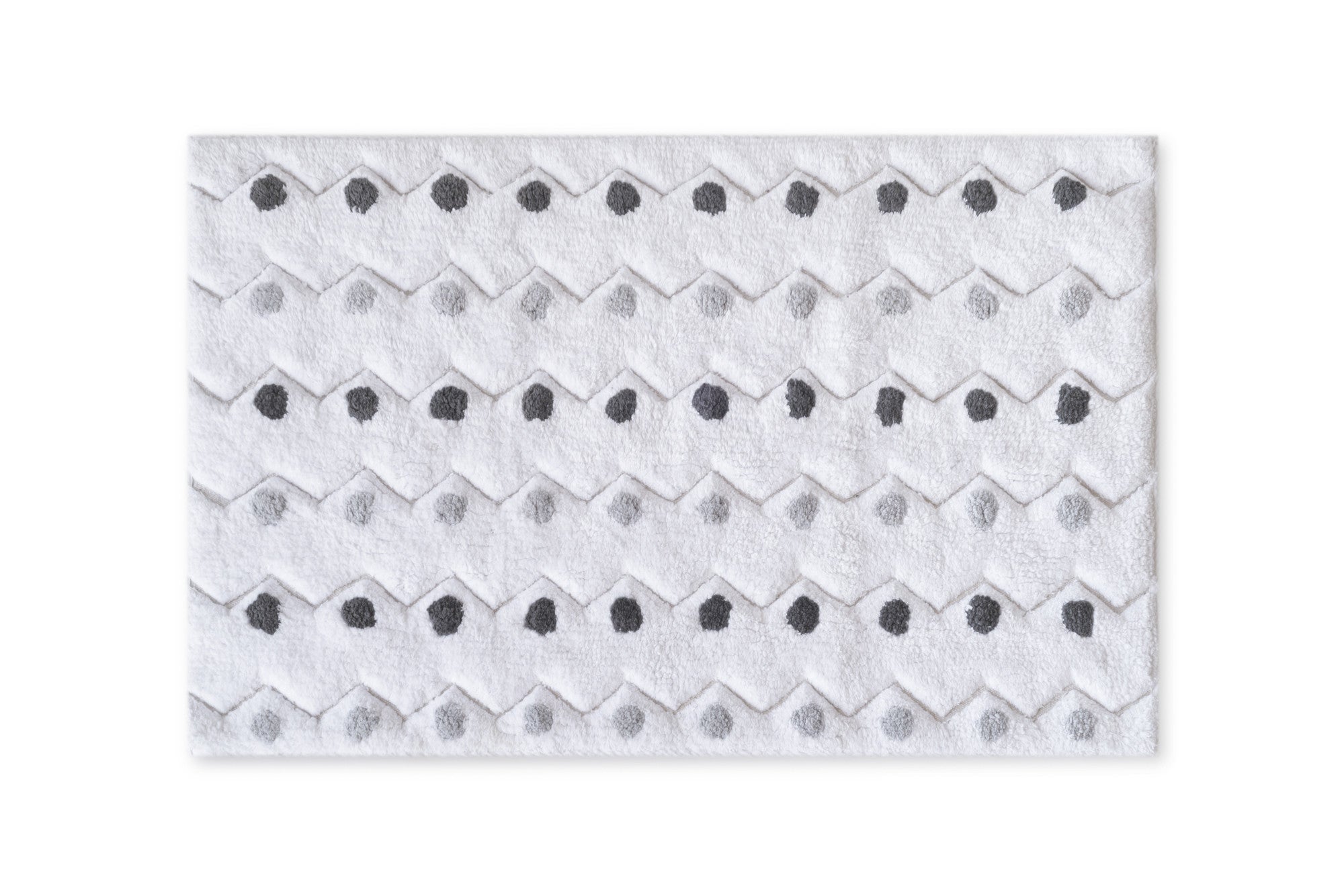 Zmywalny dywan bawełniany w białe kropki 50x80cm