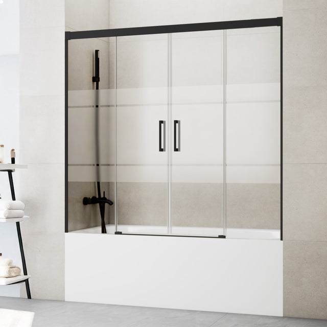 IRIO 110 EPURE : Pare baignoire verre clair 5 mm 2 volets pliants et relevables