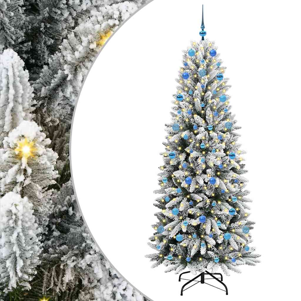 Sztuczna choinka Biały 78 x 78 x 210 cm PVC, Plastik, Stal i PE
