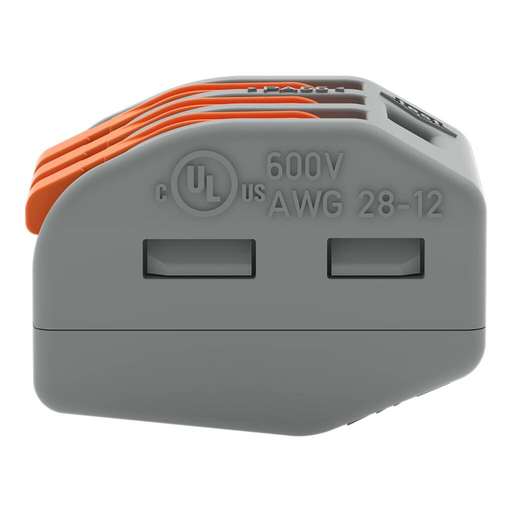 Borne WAGO 222 3x4mm2 à leviers souple & rigide - Boite de 50 - WAGO - 222-413 - 5