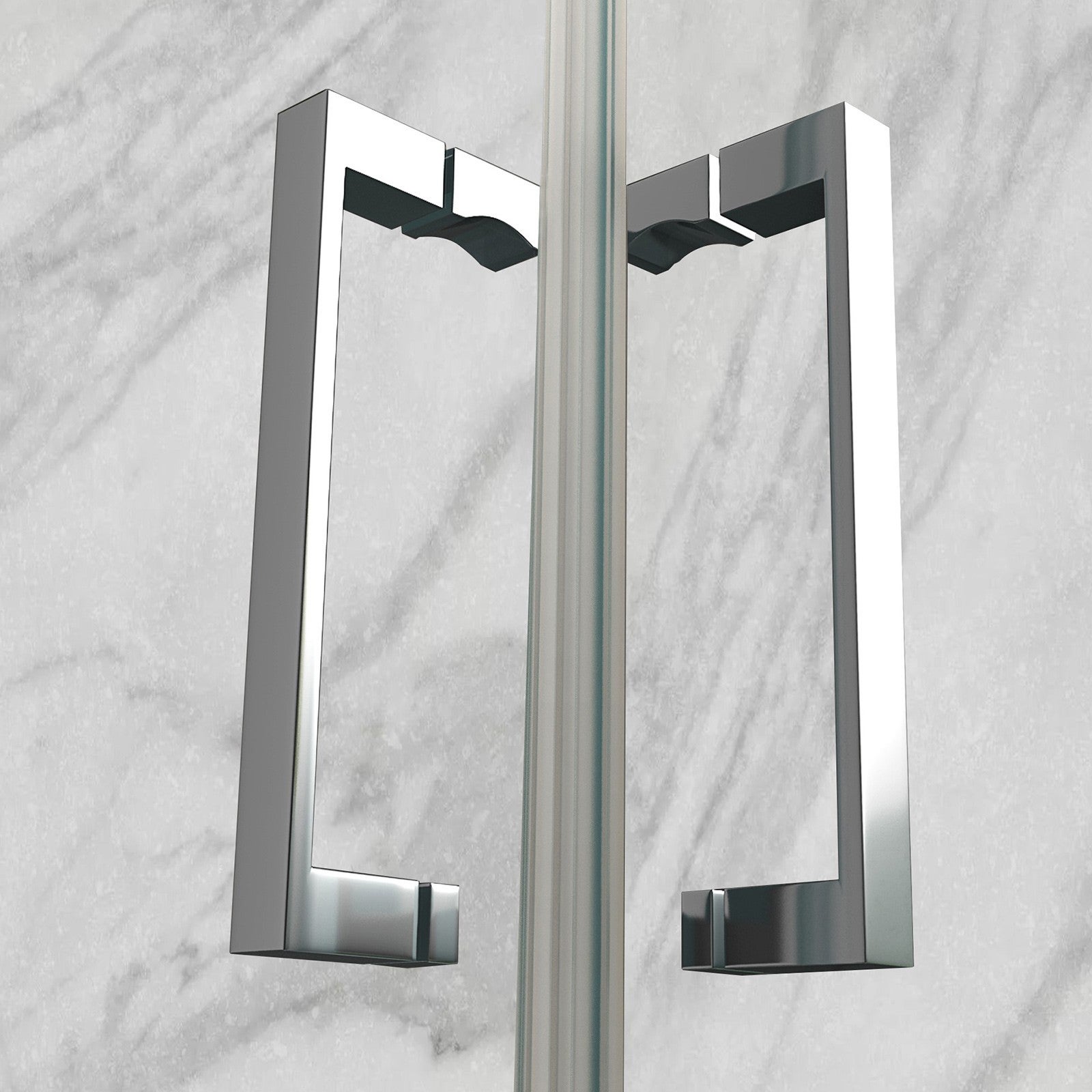 ATÉA Cabine de douche H 190 cm, 2 portes pliantes et pivotantes - verre transparent 70 x 115 cm - 6