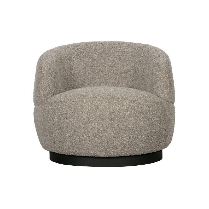 Fauteuil pivotant arrondi en tissu WOOL - 3