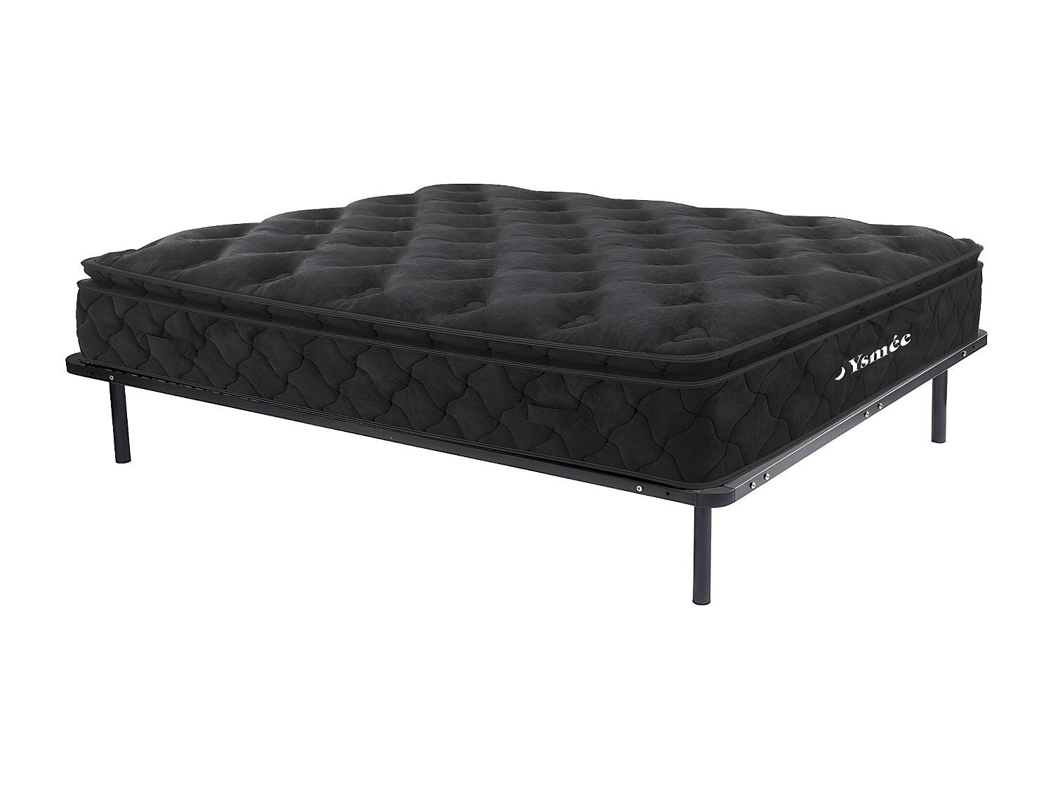 Stelaż z listewkami + materac ze sprężynami kieszeniowymi - BLACK DREAM marki YSMÉE - 160 * 200 cm