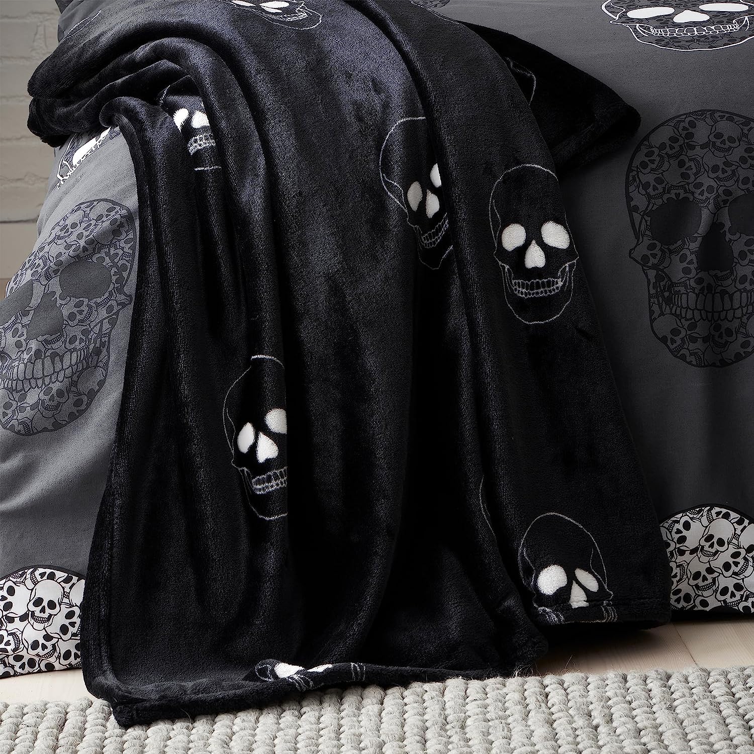 Coperta Indossabile Con Cappuccio A Teschi Per Bambini - Felpa Oversize Con Tasche, Per Interno Ed Esterno