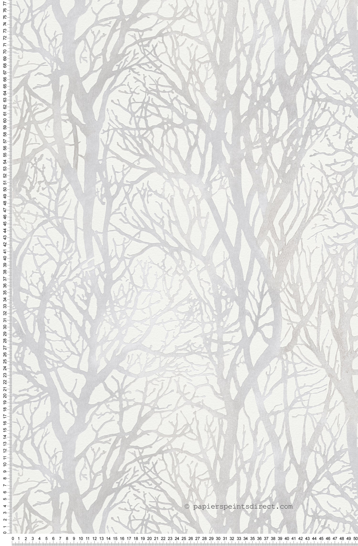 A.S. Création Carta Da Parati Foresta New Life Carta da parati tessuto non tessuto 10.05 m x 0.53 m Bianco Argento Prodotto in Germania 300941 30094-