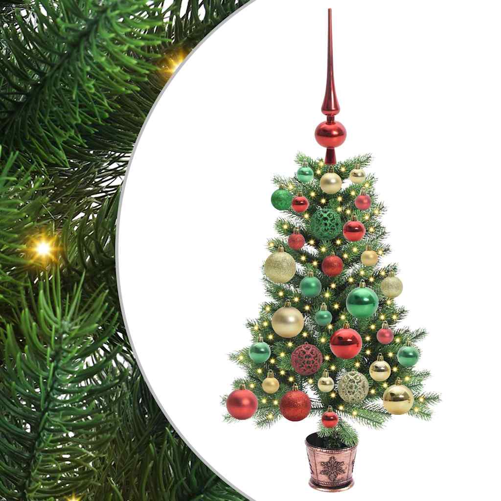 Choinka z 150 diodami LED z podstawą Zielony 65 cm PE