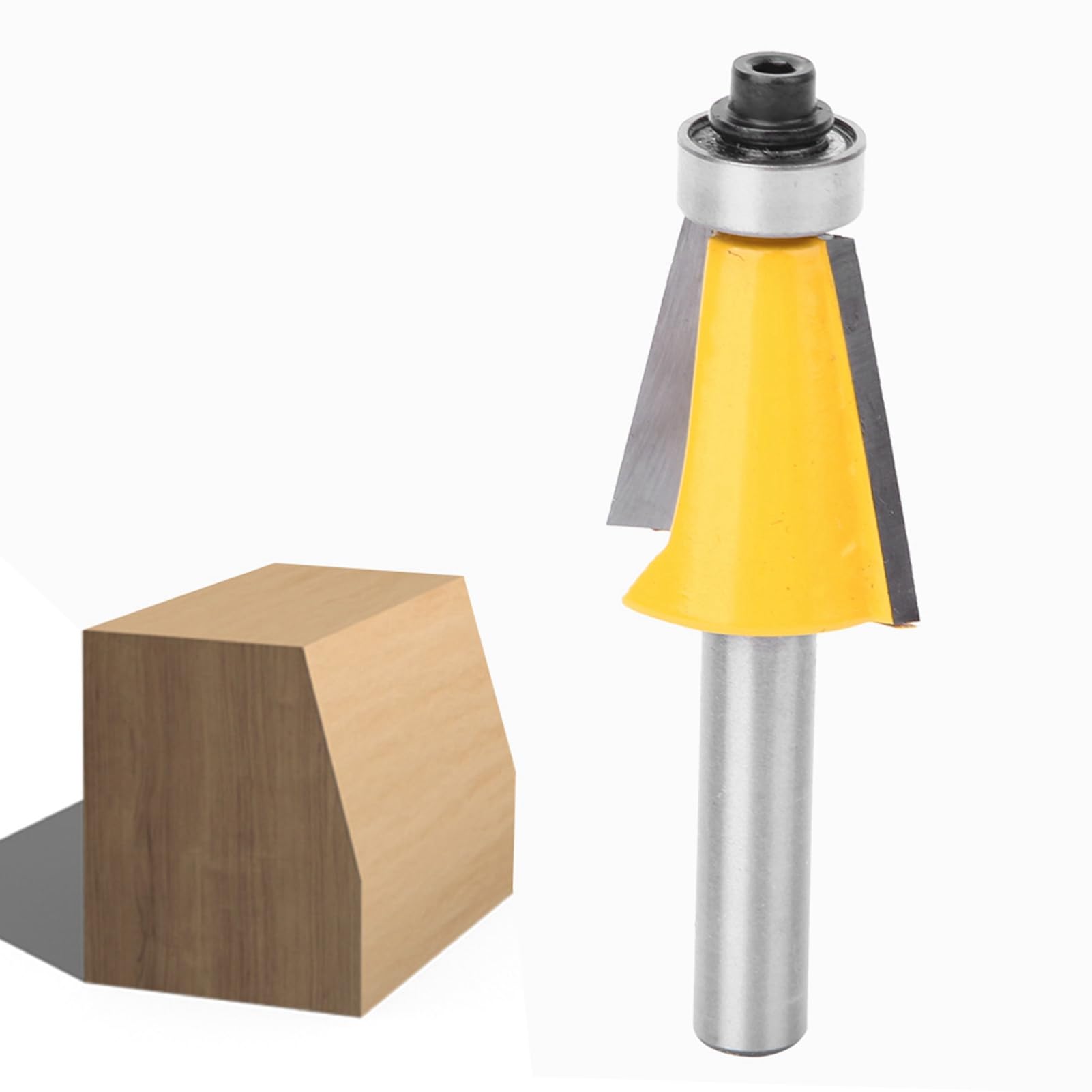 Fraise à chanfreiner à tige de 8 mm avec roulement pour le travail du bois (15
