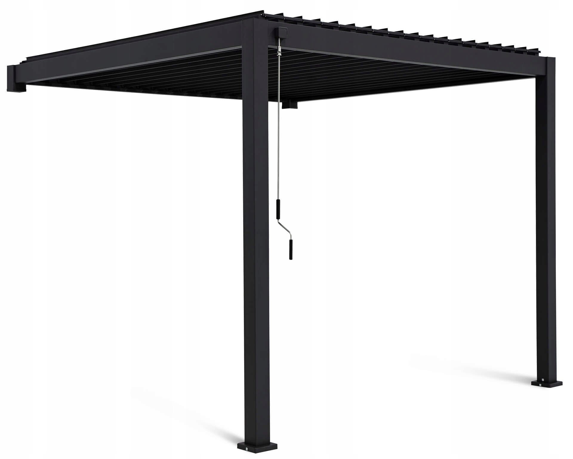 Pergola Aluminiowa Premium Przyścienna na taras 3x3 Premium Wall Antracytow 1 szt