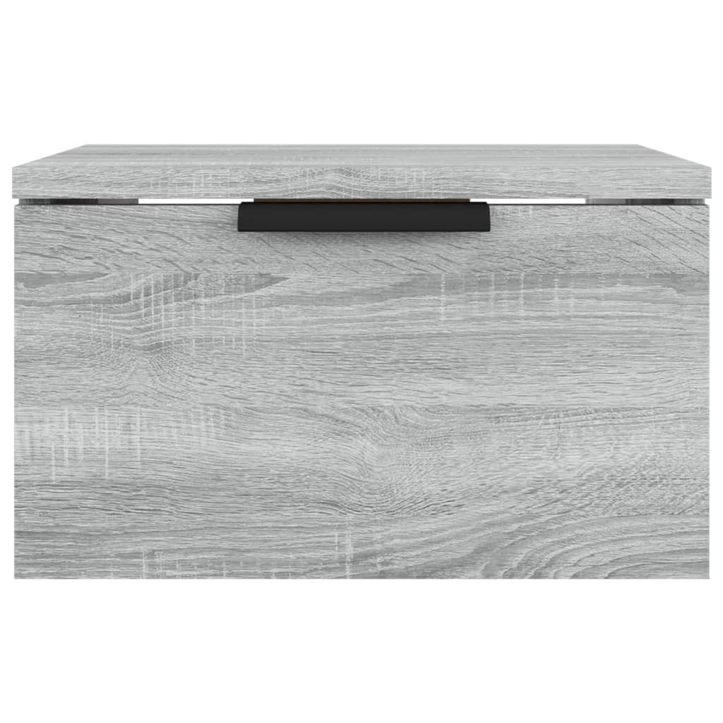 Pack de 2 Mesitas de noche de pared，Mesitas de noche flotantes，Mesilla de noche color gris Sonoma 34x30x20 cm CFW47535 - 4