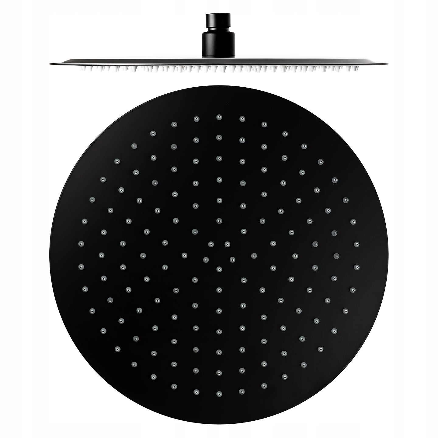 30CM CZARNA DUŻA DESZCZOWNICA NATRYSKOWA OKRĄGŁA METALOWA DESZCZOWNIA INEA