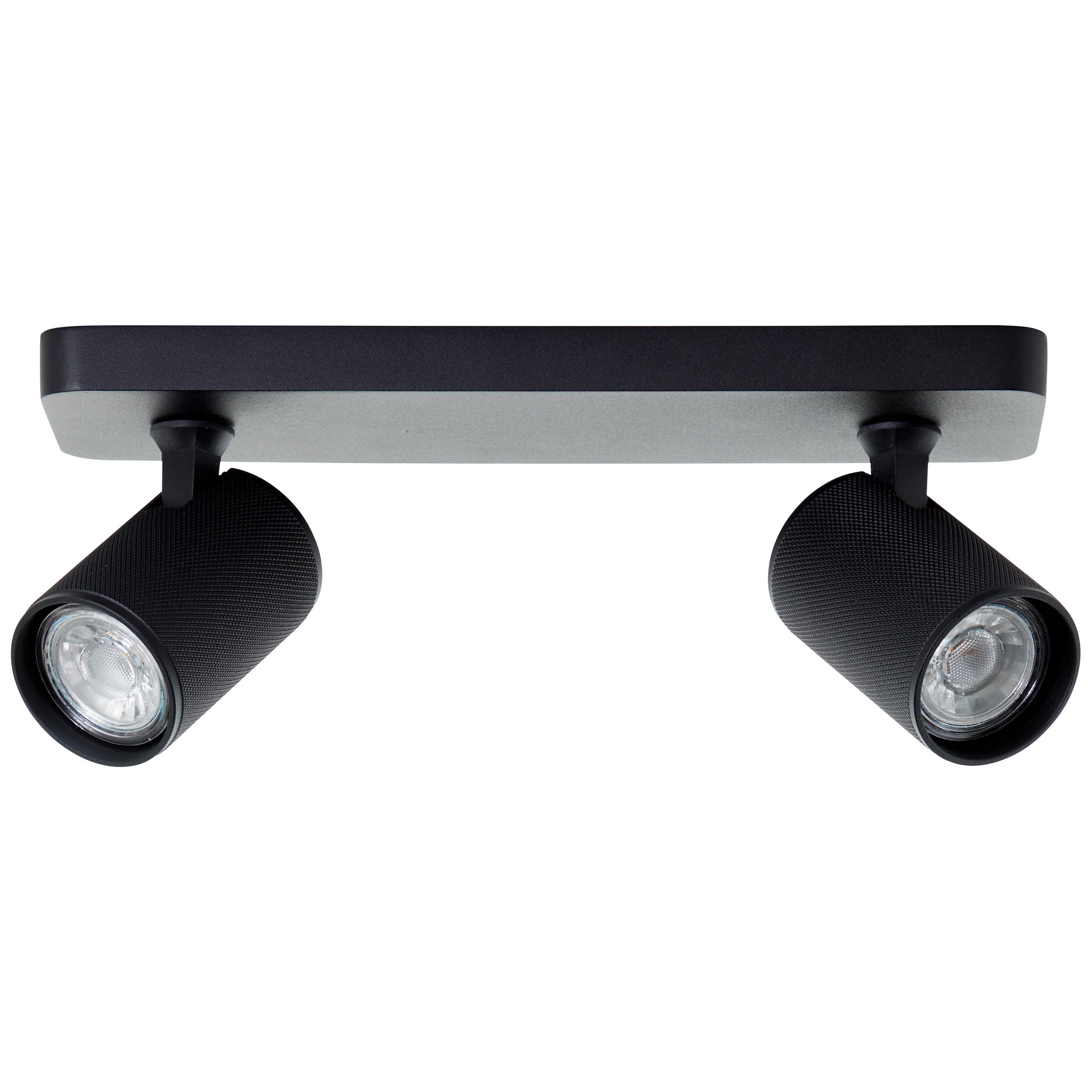 Lampa Brilliant Spot bar LED Marty 2 żarówki piaskowy czarny metal czarny 2x GU10, 10 W, żarówki LED w zestawie i wymienne - 2