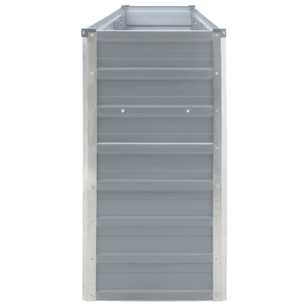 Fioriera aiuola rialzata piante fiori giardino 320 x 40 x 77 cm acciaio zincato grigio 02_0000801 - 3