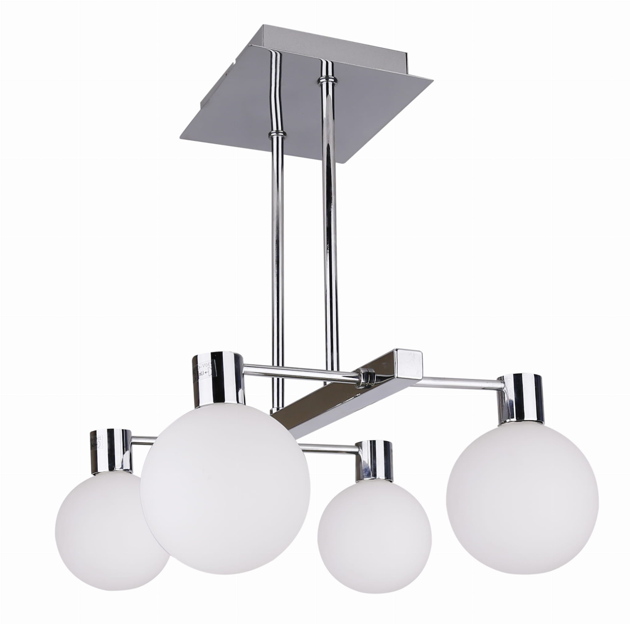 Lampa wisząca Maldus chromowana-biała 4xG9x40W wym: 37 x 33 x 33 cm metal Candellux