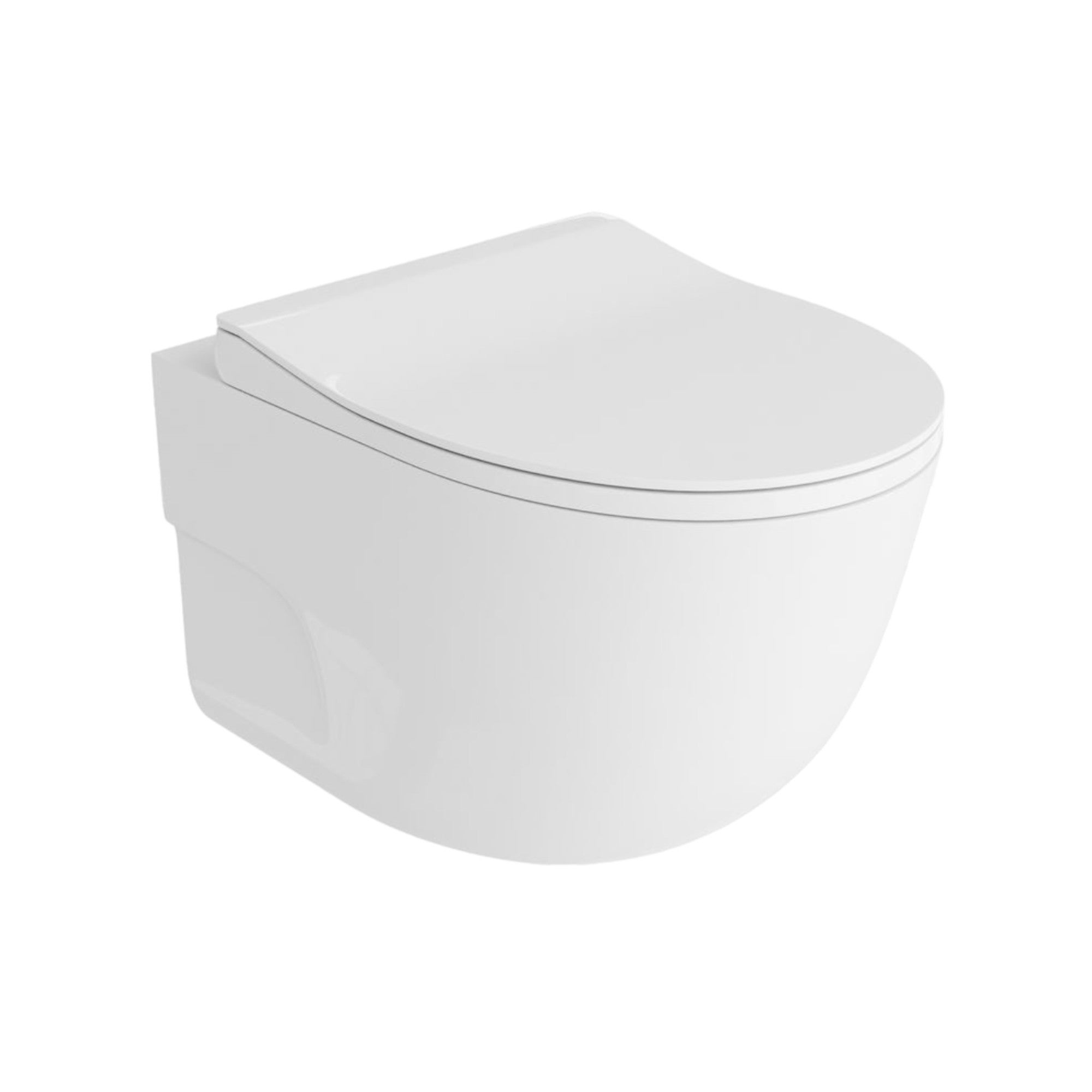 LAVITA | Élément Mural Solido + WC Suspendu Sogo Slim Blanc Sans Bord + Abattant WC SoftClose | Bouton Blanc Brillant | Kit Complet | Réservoir De Chasse Encastré | Kit Complet | WC Complet