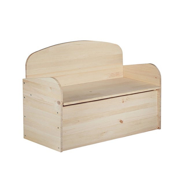 Combiné banc coffre déco en pin 90x62x38cm astigarraga
