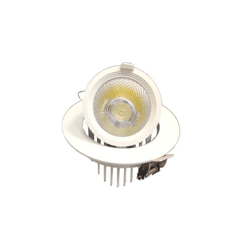 Spot LED Rond Encastrable Orientable BLANC 10W - Blanc Chaud 2300K ...