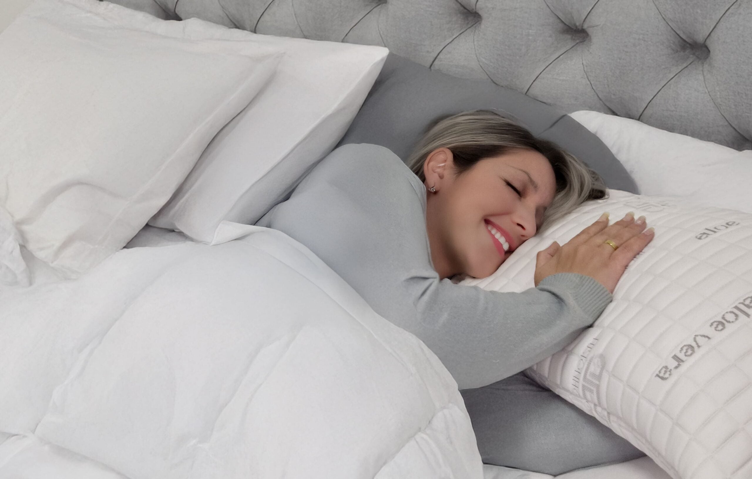Pack 2 Almohadas Visco Aloe Vera 100% Copos Viscoelástica 75cm FusionHome - 7