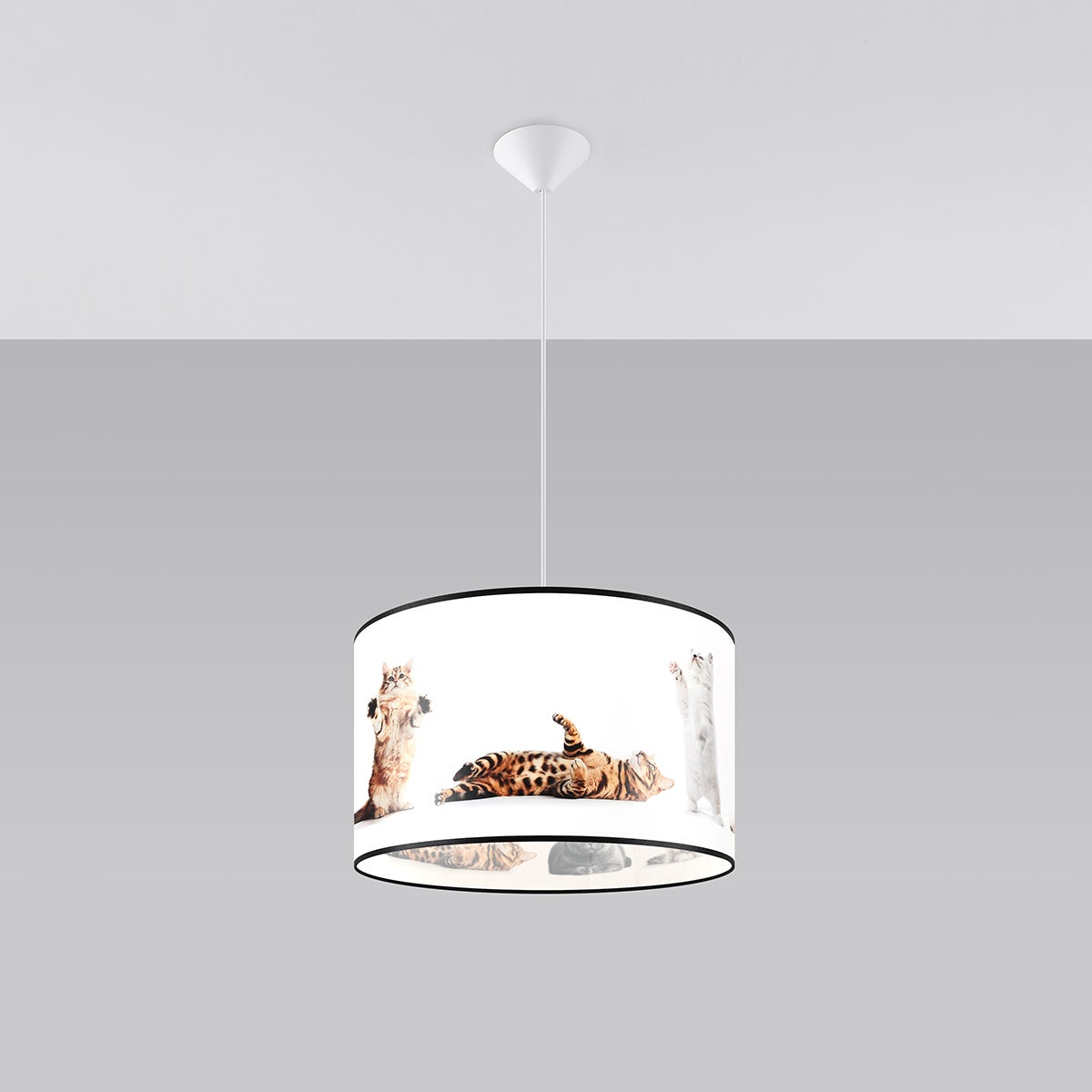 Lampa wisząca CHAT 40 LED 3000K - 40x40x95cm Sollux