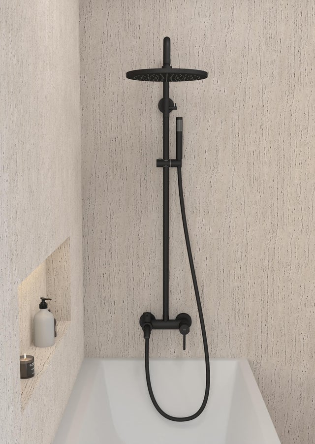 Colonne douche et baignoire Noir - Corbeau