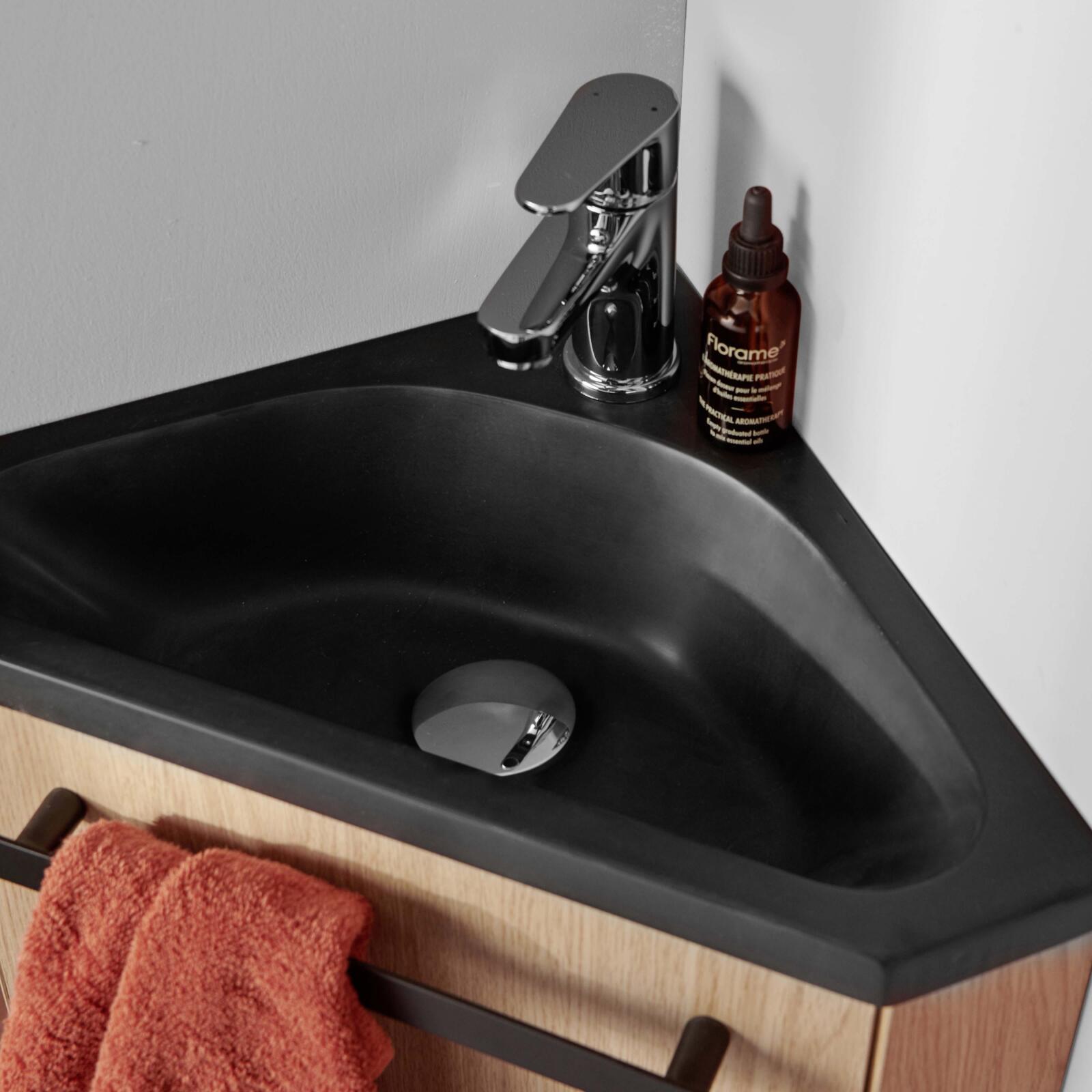 Meuble lave-mains SKINO + robinet chromé - 6