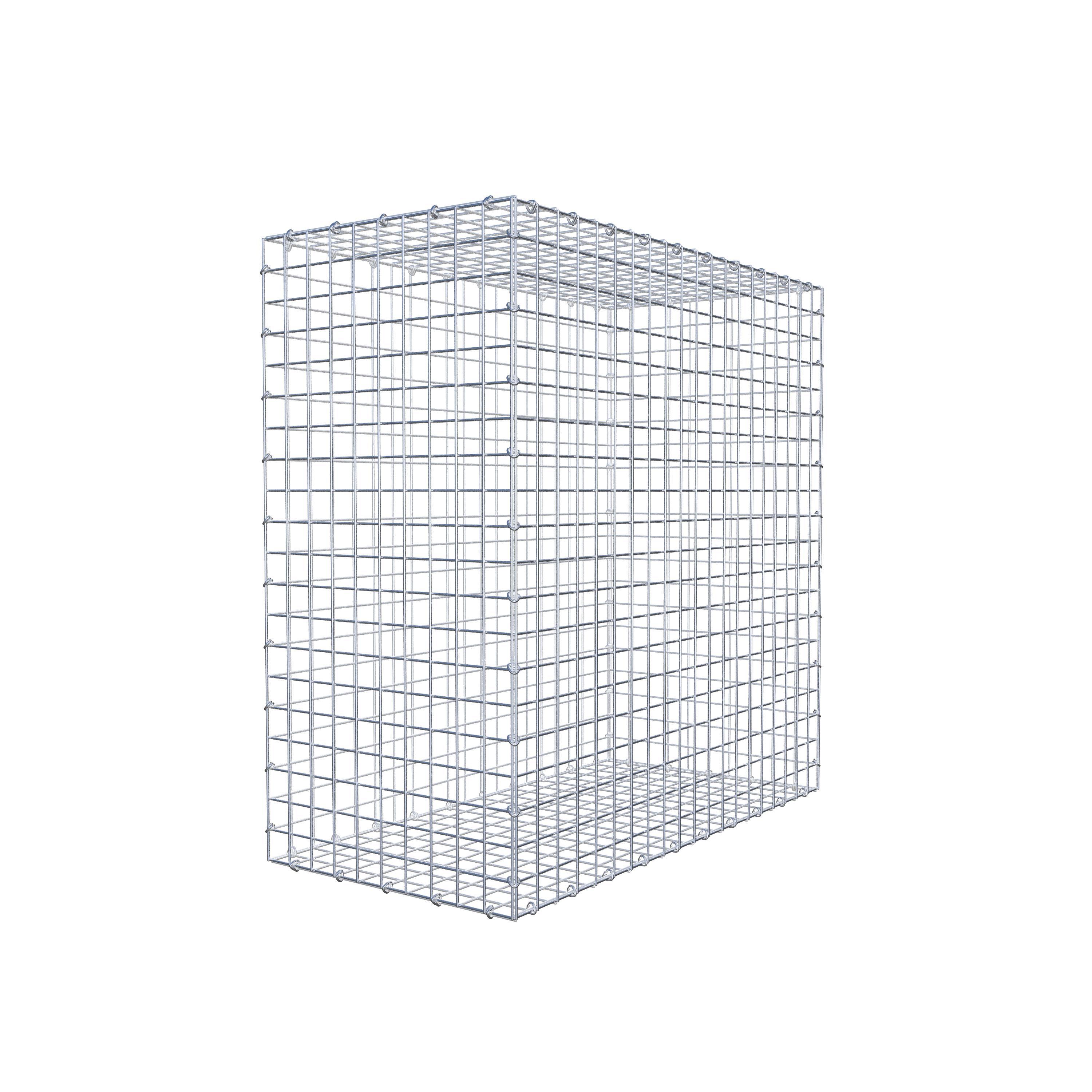 Gavión de acero galvanizado 100x100x50cm (LxAxP), malla 5 x 5cm, Anillo en C, jaula metálica para muro o jardín - 5
